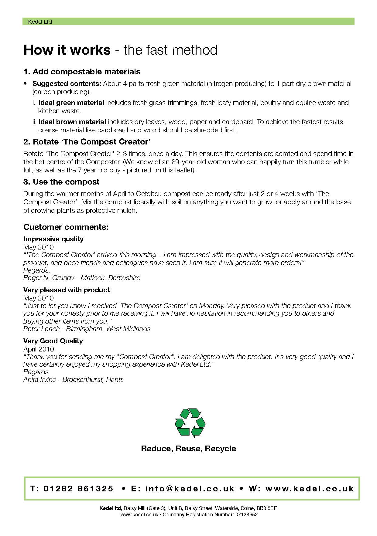 Recycled Plastic Compost Tumbler